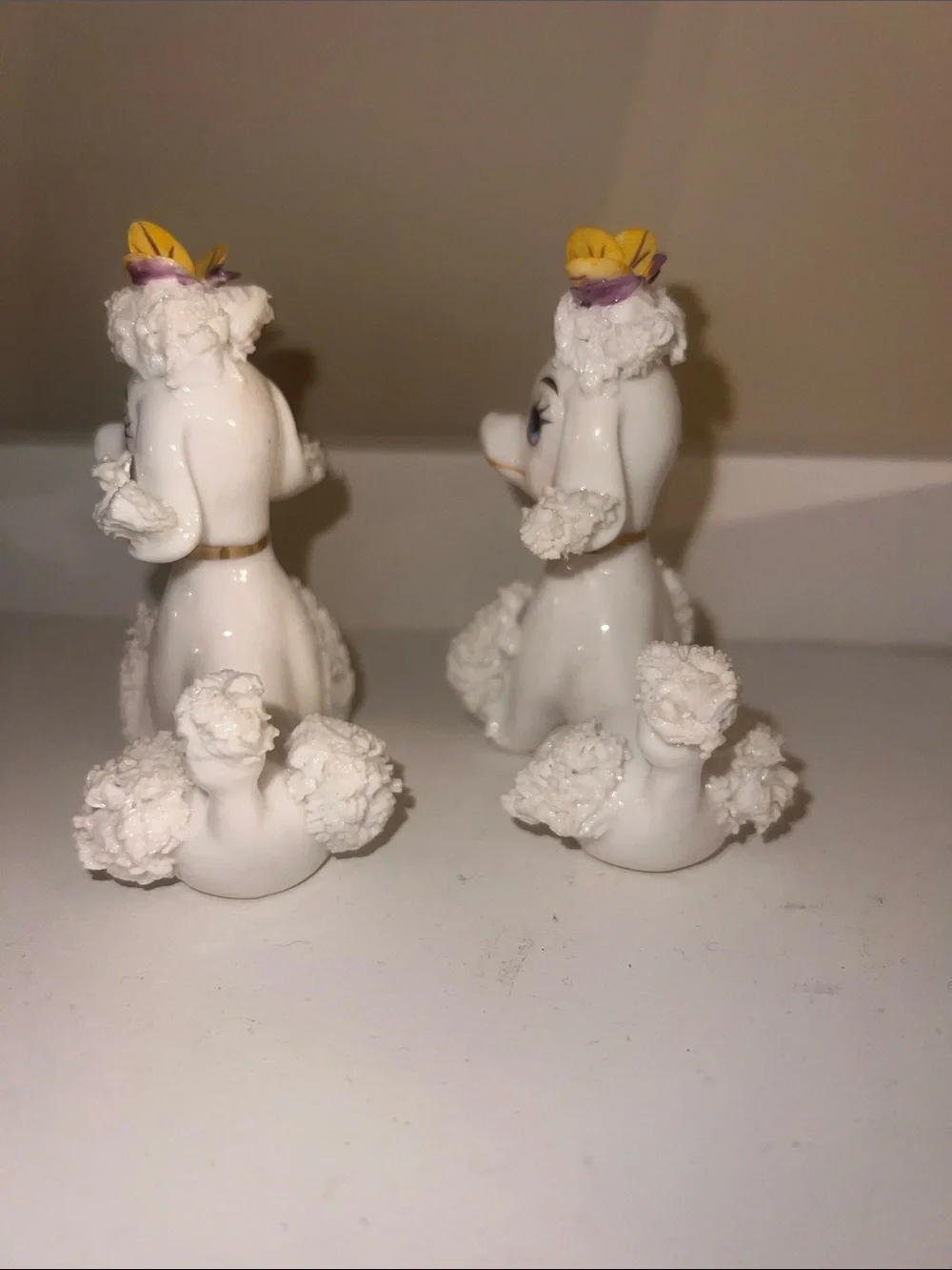 Vintage Spaghetti Poodle Figurines – Matching Pair – Mid Century Modern